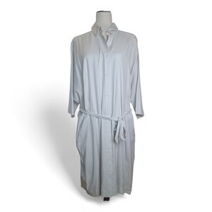 lululemon athletica Bone Perfectly Poised Belted Shirt Dress Size 8